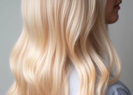 Example of a beautiful blonde balayage hair coloring result