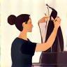 Icon representing expert stylists at work