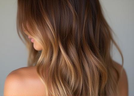 Image demonstrating balayage technique results for dimension